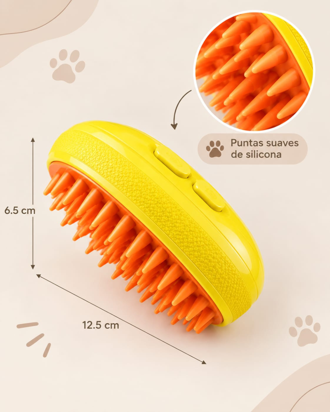 Cepillo a Vapor 3 en 1 para Mascotas