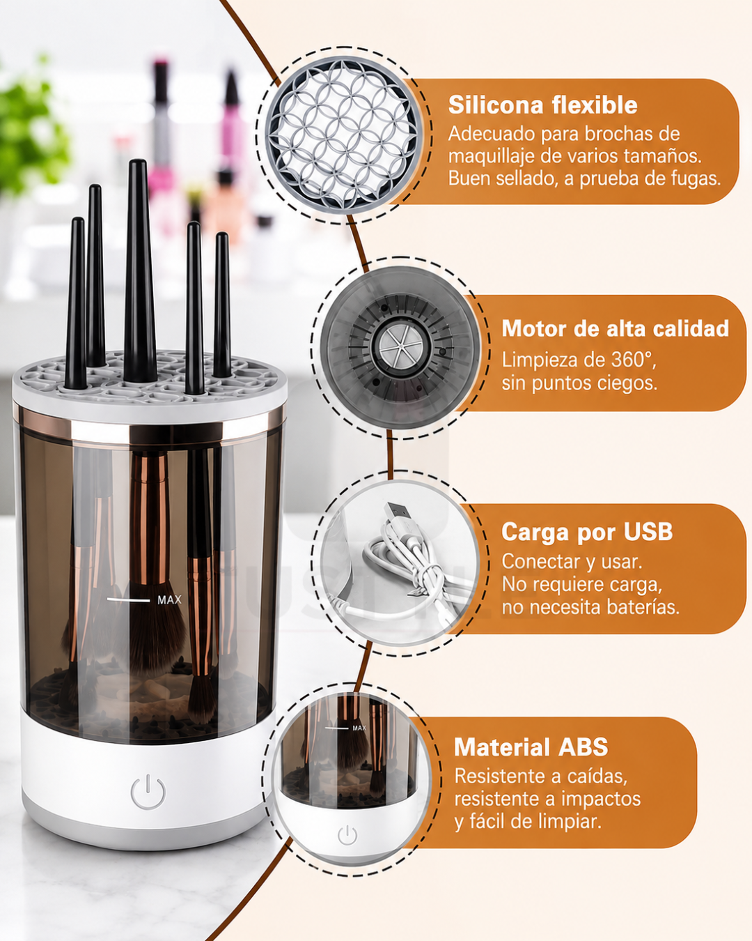 Limpiador De Brochas Eléctrico